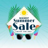 biggest summer sale background design vector