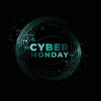 cyber monday technology circuit style background design vector