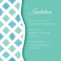 Turquoise Invitation Design in Elegant Abstract Geometric Style vector