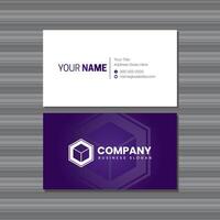 Purple Company Business Card Template vector