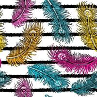 Modern Feather Colorful Pattern Design vector