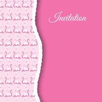 Pink Flamingo Background Banner Design vector