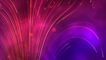 Distortion of time and space. Yellow and red space wave on purple neon background. Light stylish lights, dots, on a liquid distorted gradient background. Stars particular on a dark background. video