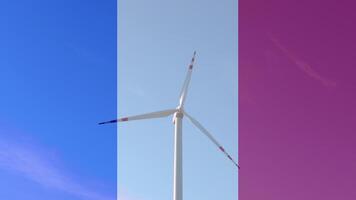 Windmill against the background of the France flag video