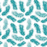 Teal Feather Pattern Design Background vector