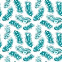 Teal Feather Pattern Design Background vector