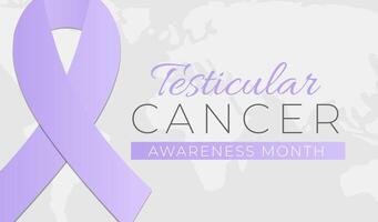 testicular cáncer conciencia mes antecedentes ilustración bandera vector