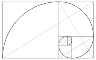 fibonacci o dorado proporción antecedentes ilustración vector