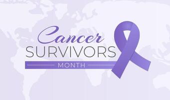 Cancer Survivors Month Background Illustration vector