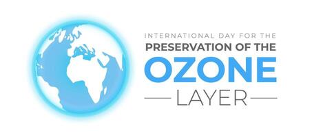 internacional día para el preservación de el ozono capa antecedentes ilustración vector
