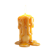 3d render isolate candle on isolated transparent background png