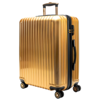 Hardside travel luggage suitcase on isolated transparent background png