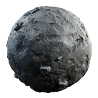 Round asteroid on isolated transparent background png