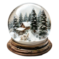 Snow globe on isolated transparent background png