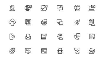 Internet icon set. Containing online, computer, network, website, server, web design, hardware, software and programming. vector