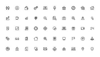 Digital Marketing web icons in line style. Social, networks, feedback, communication, marketing, ecommerce. vector