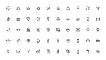 Lifestyle and Entertainment icons. Thin line icons collection. Outline icon. vector