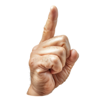 Attention gesture on isolated transparent background png