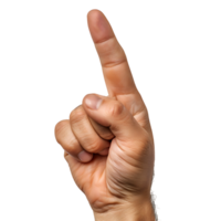 Attention gesture on isolated transparent background png