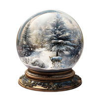 Snow globe on isolated transparent background png