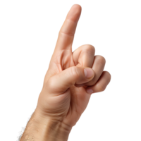 Attention gesture on isolated transparent background png