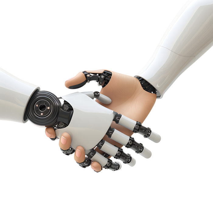 Human and AI collaboration illustration