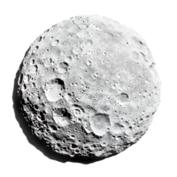 Round asteroid on isolated transparent background png