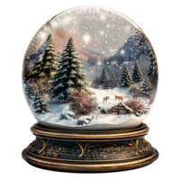 Snow globe on isolated transparent background png