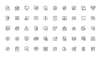 Internet icon set. Containing online, computer, network, website, server, web design, hardware, software and programming. vector