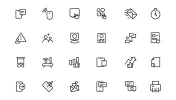 Internet icon set. Containing online, computer, network, website, server, web design, hardware, software and programming. vector