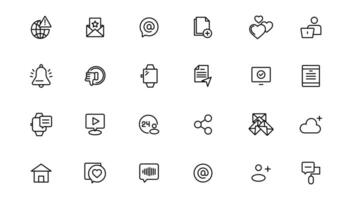 Internet icon set. Containing online, computer, network, website, server, web design, hardware, software and programming. vector