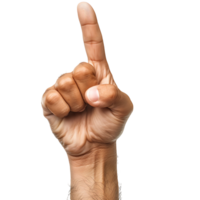 Attention gesture on isolated transparent background png