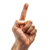 Attention gesture on isolated transparent background png