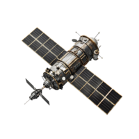 Space satellite on isolated transparent background png