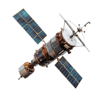 Space satellite on isolated transparent background png