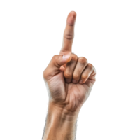 Attention gesture on isolated transparent background png