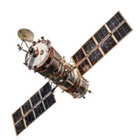 Space satellite on isolated transparent background png