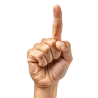 Attention gesture on isolated transparent background png