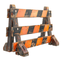 barricade sur isolé transparent Contexte png