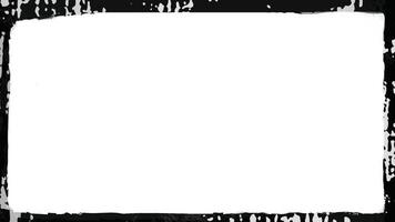 Black grunge texture border frame over white. Element for poster, emblem, sign, logo. illustration vector