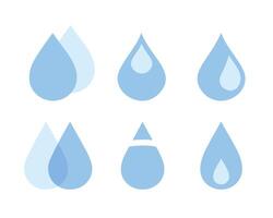 set of simple raindrop icon on white background vector