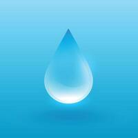 realistic clean falling water droplet design vector