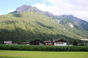 A view of the Austrian Mountains in the summer photo