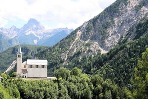 A view of the Austrian Mountains in the summer photo