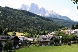 A view of the Austrian Mountains in the summer photo