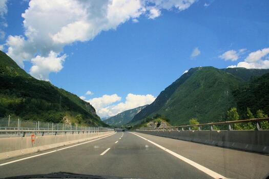 A view of the Austrian Mountains in the summer photo