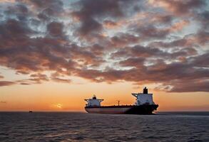 A view of an oil tanker photo