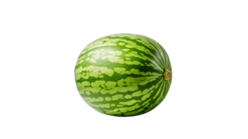 Whole watermelon fruit cut out. Isolated watermelon on transparent background png