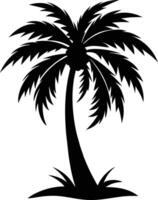 A stunning palm tree silhouette captured in timeless beauty vector