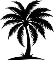 A stunning palm tree silhouette captured in timeless beauty vector